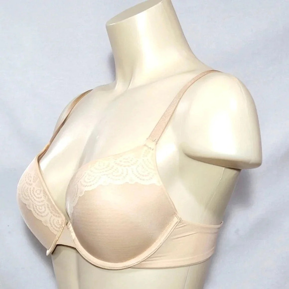 34A Lily of France 2175300 Smooth & Sleek Push Up Underwire Bra Nude New with T - Picture 3 of 5